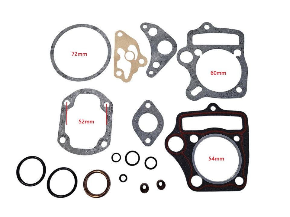 (2A1b) Complete koppakkingset 125cc (15 dlg)