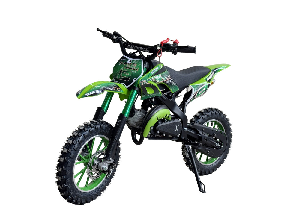 MiniCrosser dirtbike Gepard Turtle Rider 10/10 49cc Green