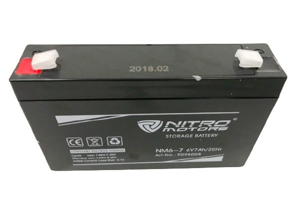 (27F4b) Accu 6 volt voor kinderquads 7.0ah