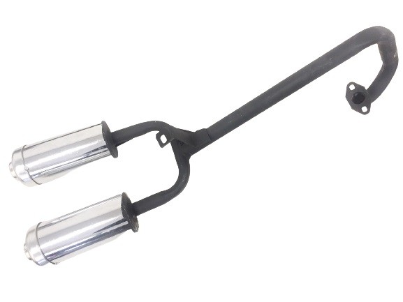 (25C4a) Uitlaat dubbele demper mini ATV 2-takt