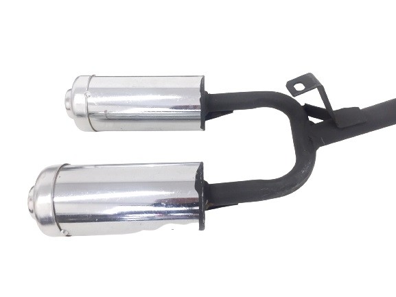 (25C4a) Uitlaat dubbele demper mini ATV 2-takt