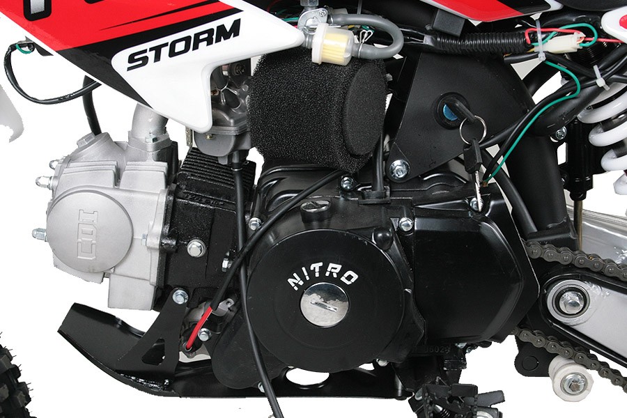 Dirtbike 110cc automaat Storm V2 14/12 red