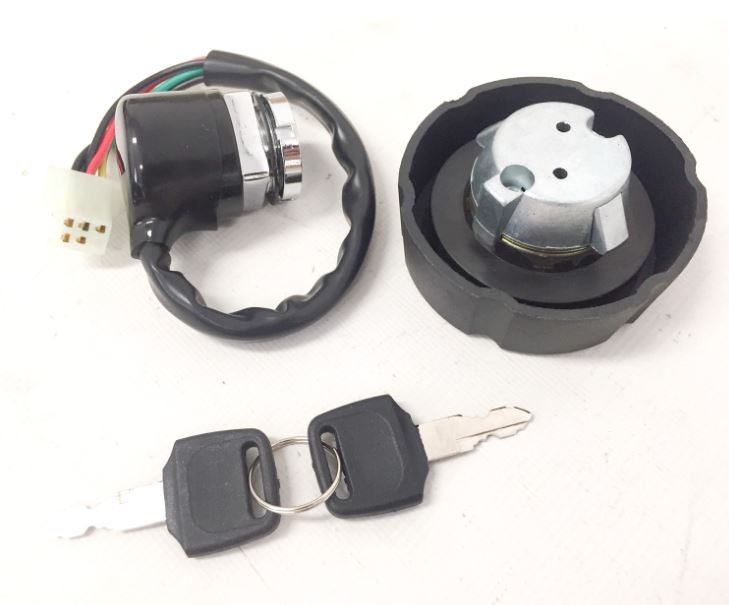 (24C3f) Tankdop + contactslot Grizzly 125cc