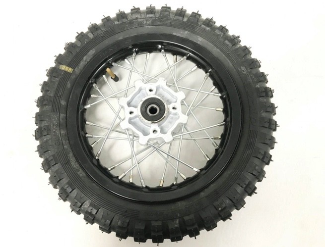 (209D4a) 10 inch velg + band + binnenband (voor)