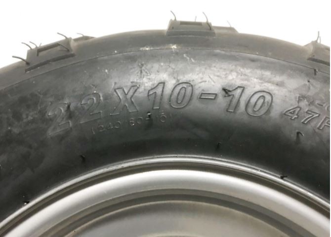 (214A3b) Band met velg RV 4 gaats 10inch (22x10-10)