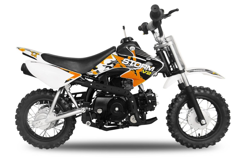 Dirtbike 90cc automaat Storm V2 10/10 orange