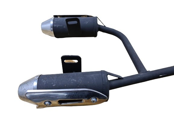 (24Z3c) Uitlaat dubbele demper atv/quad