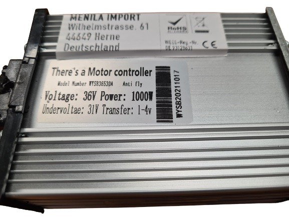 (8F1a) Controller 36V / 1000watt 6 stekkers