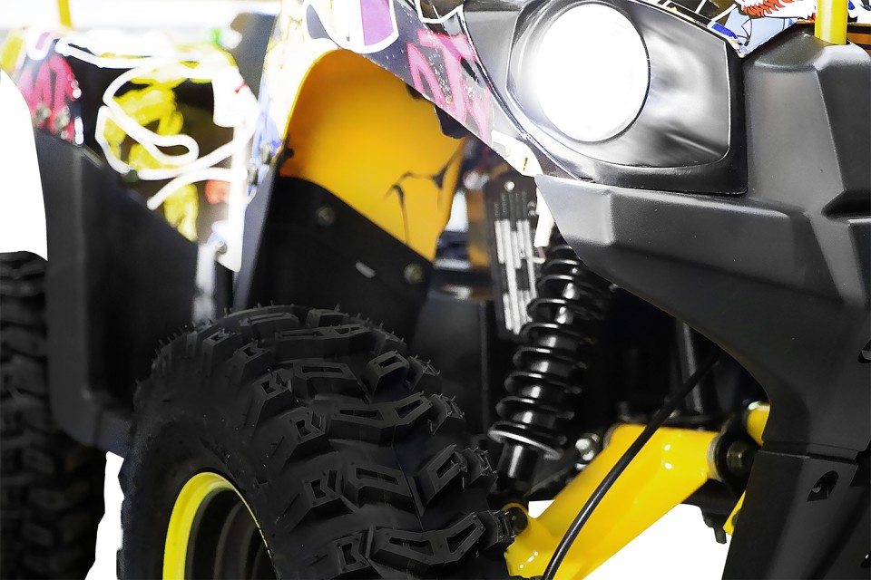 Eco Kinderquad 1000w Torino SPS Deluxe 6 inch Camo Yellow