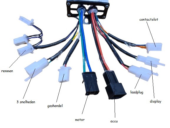 (7H2c) Controller 36V / 500watt 10 stekker (9070012)