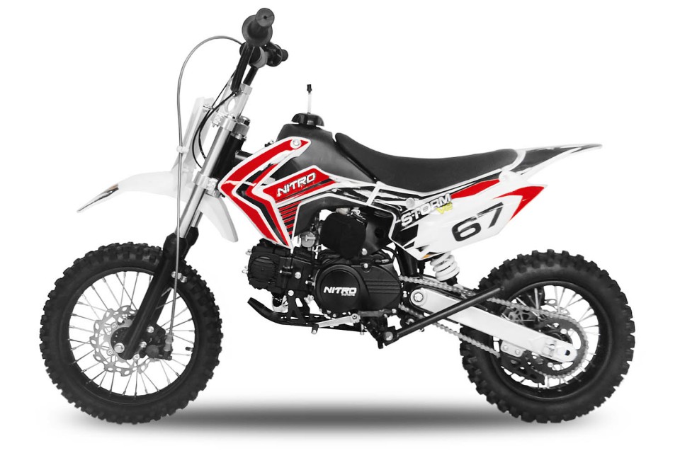 Dirtbike 125cc Storm semi-automaat V2 14/12 Red