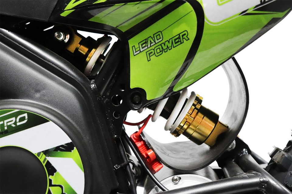 Eco Dirtbike 1000W Tiger DLX 12 Yellow lood accu