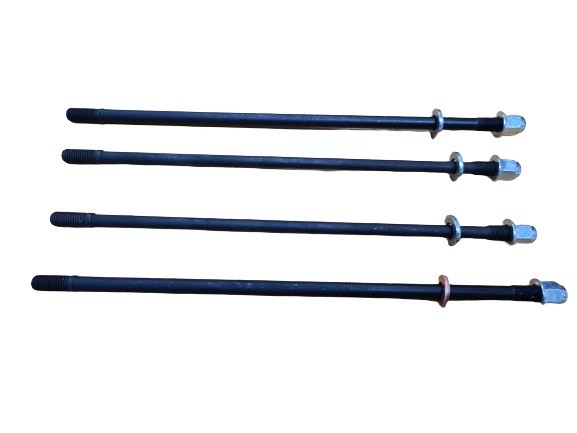 (9E2b) cilinder bout set met moeren M7 20.3cm