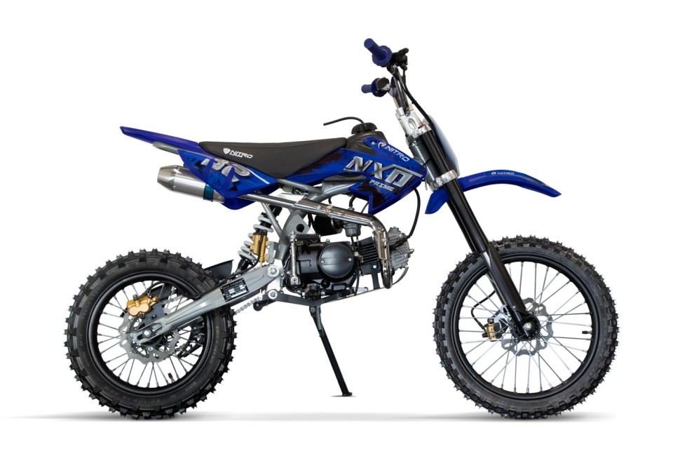 Dirtbike NXD Sport 125cc midi kinder blue