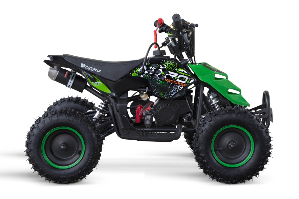Kinderquad 49cc Repti DLX E-start 6inch Black