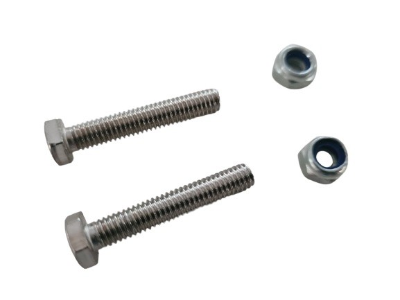 (8J3g) bout met moer M6x34 (set 2stuks)