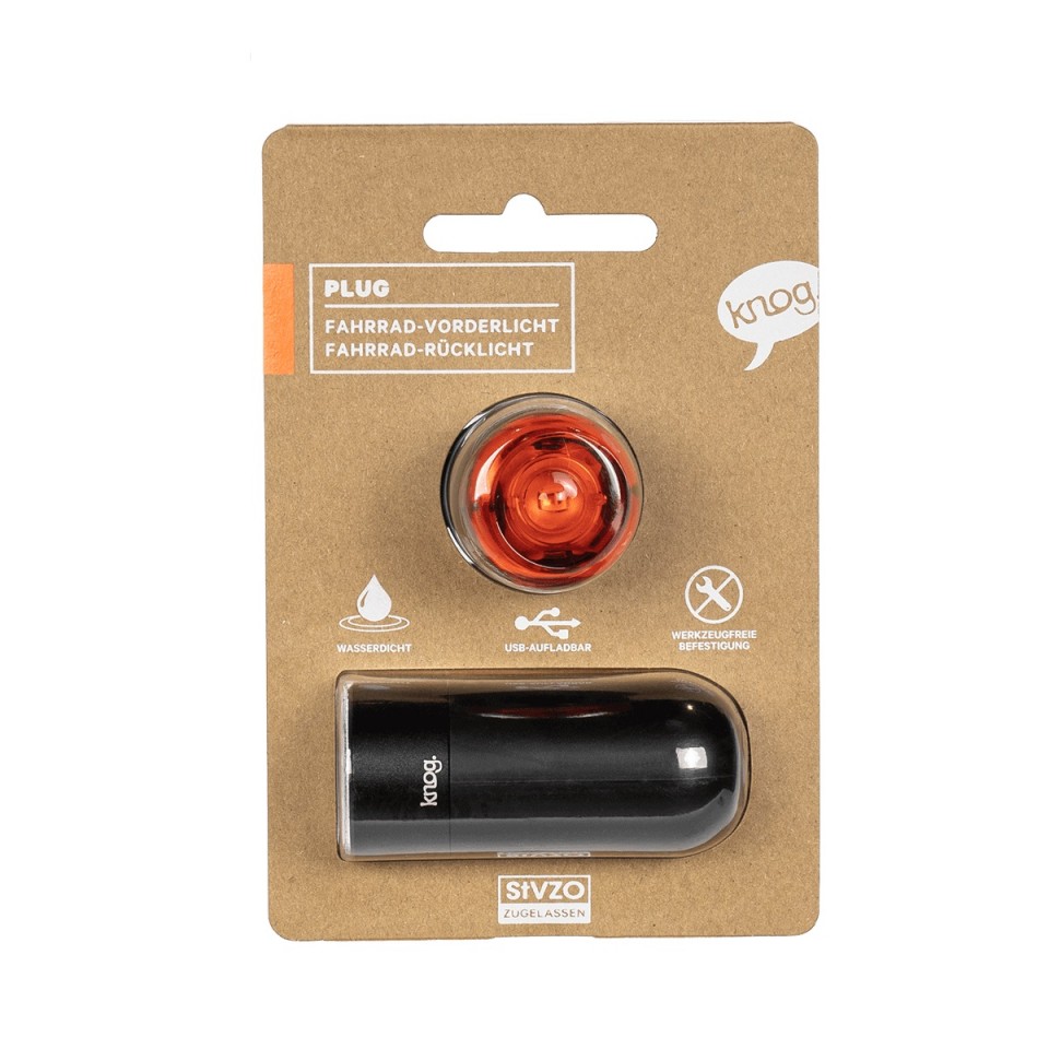Knog voor en achterlamp - Black (250/10 Lumen) (61-3-e)