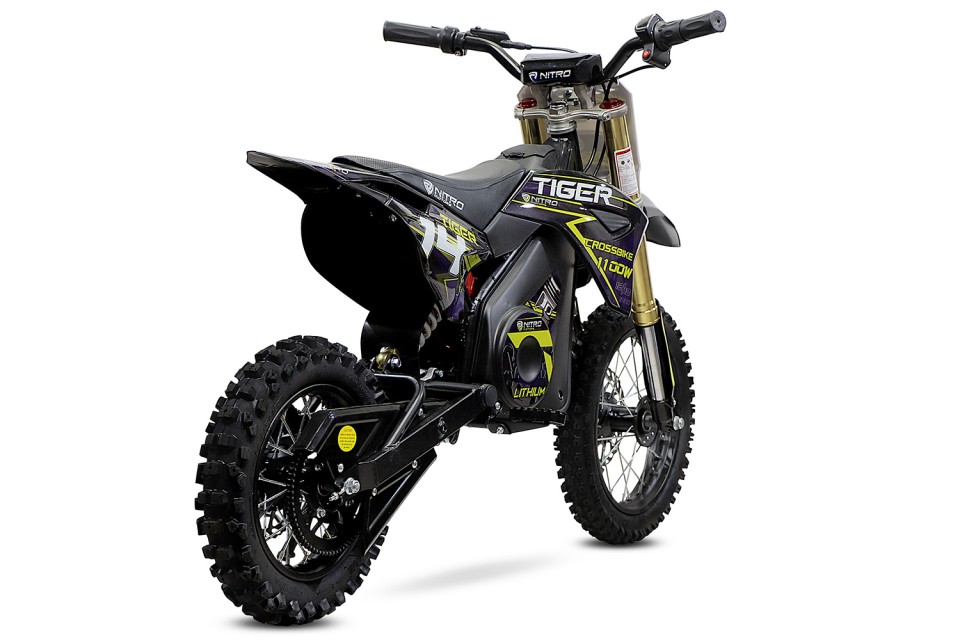 Eco Dirtbike 1100W Tiger DLX 12 Red lithium accu 10ah
