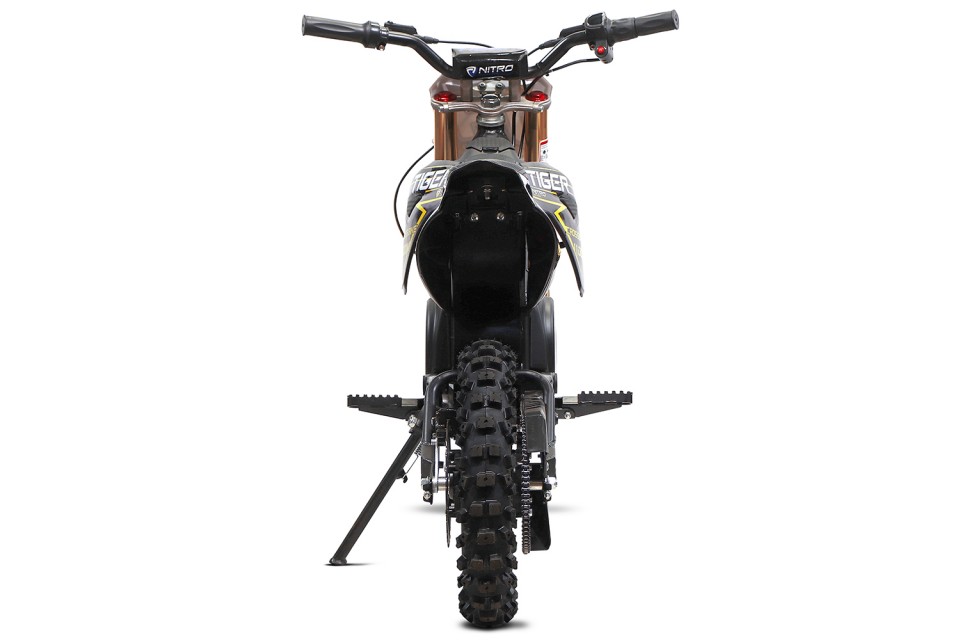 Eco Dirtbike 1100W Tiger DLX 12 Yellow lithium accu 10ah