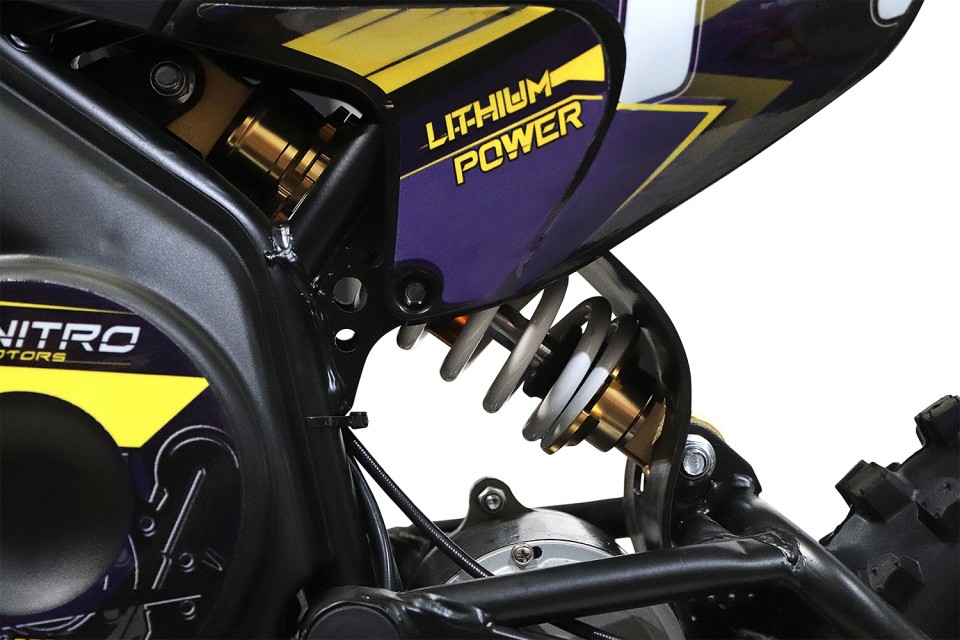 Eco Dirtbike 1100W Tiger DLX 12 Yellow lithium accu 10ah