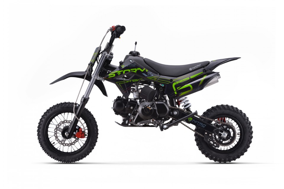 Dirtbike 110cc Storm V3 12/10 Semi Aut e-start + kickstart
