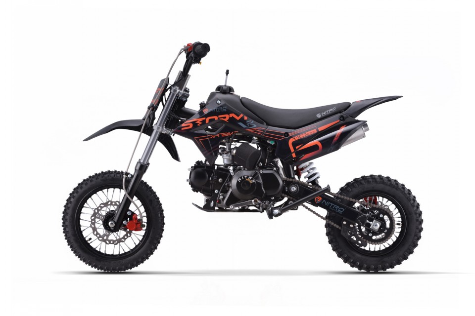 Dirtbike 110cc Storm V3 12/10 Semi Aut e-start + kickstart