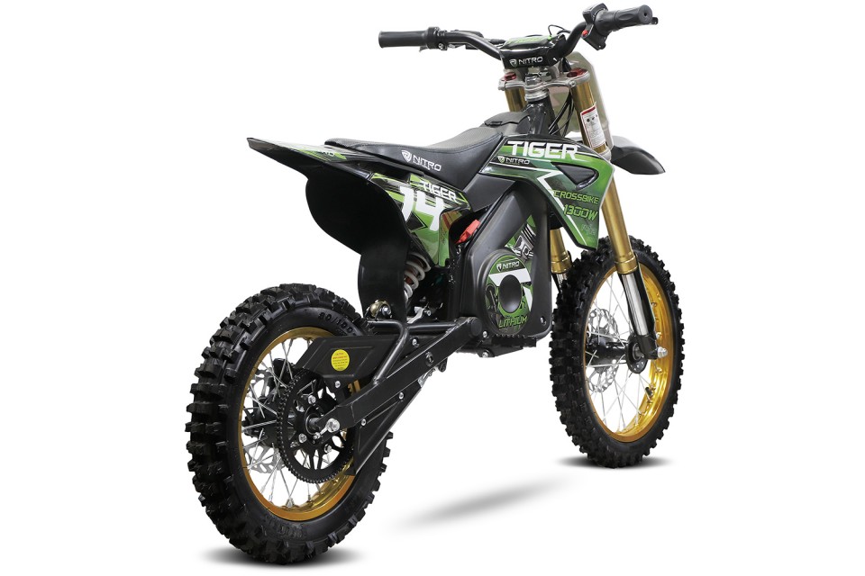 Eco Dirtbike 1300W Tiger DLX 14/12 lithium accu 13ah borstelloos