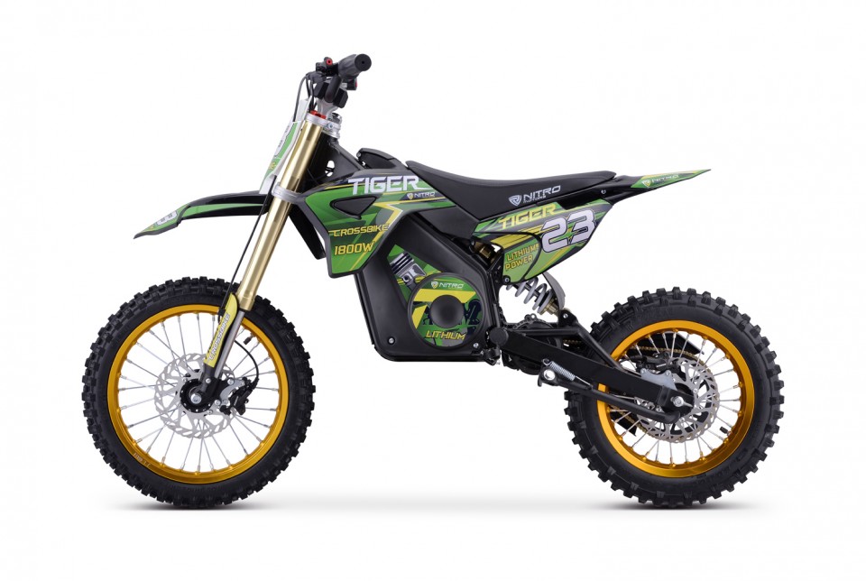 Eco Dirtbike 1800W Tiger DLX Lithium 13ah borstelloos