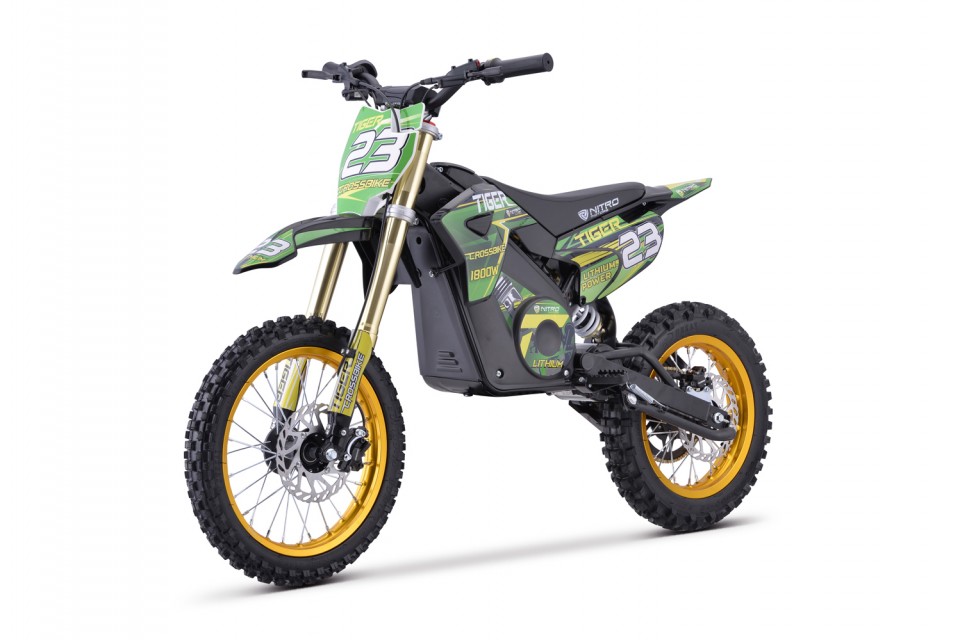 Eco Dirtbike 1800W Tiger DLX Lithium 13ah borstelloos
