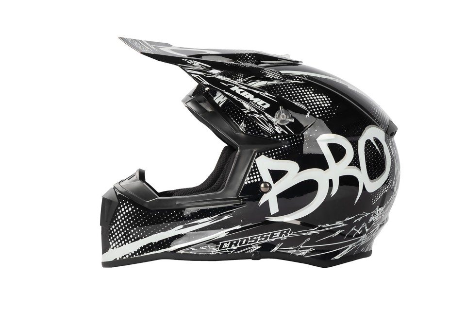 KIMO BRO Kinder Crosshelm Helm Sport Black ECE 