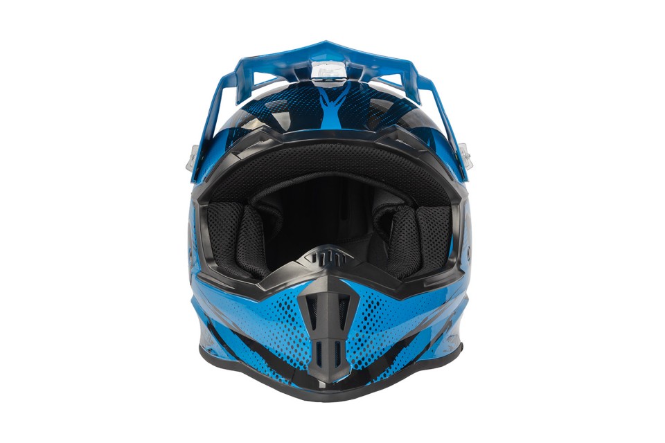 KIMO BRO Kinder Crosshelm Helm Sport Blue ECE 