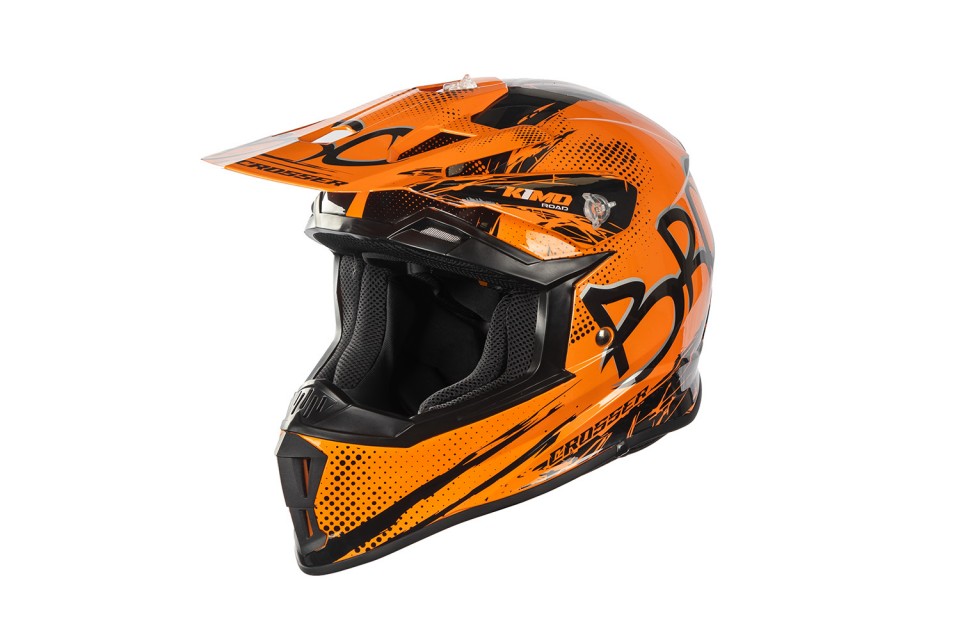 KIMO BRO Kinder Crosshelm Helm Sport Orange ECE