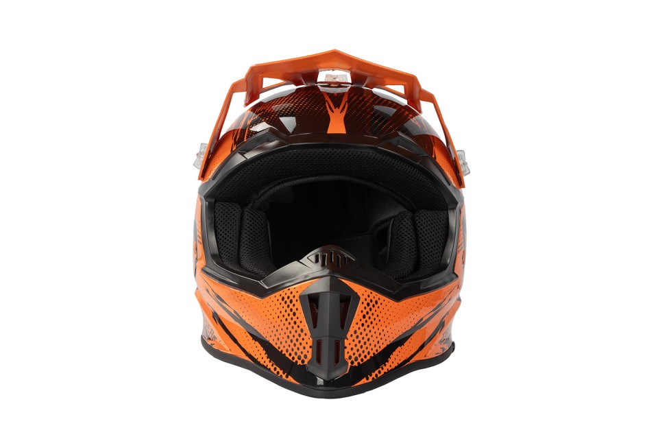 KIMO BRO Kinder Crosshelm Helm Sport Orange ECE 