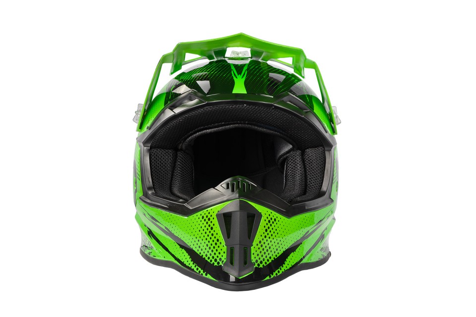 KIMO BRO Kinder Crosshelm Helm Sport Green ECE