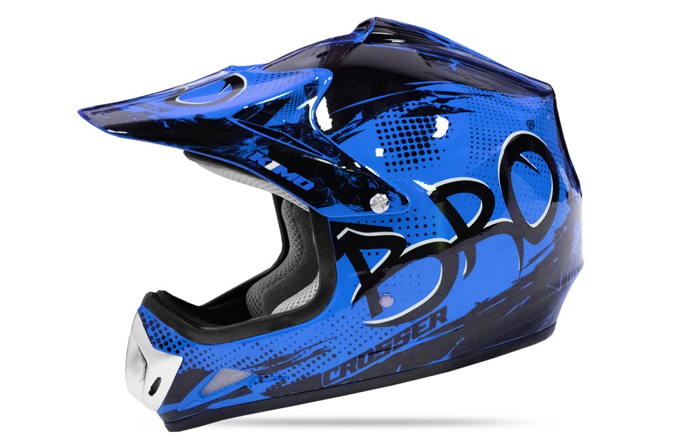 KIMO BRO Kinder Crosshelm Helm Sport Blue