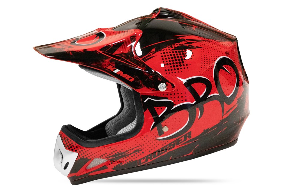 KIMO BRO Kinder Crosshelm Helm Sport Red