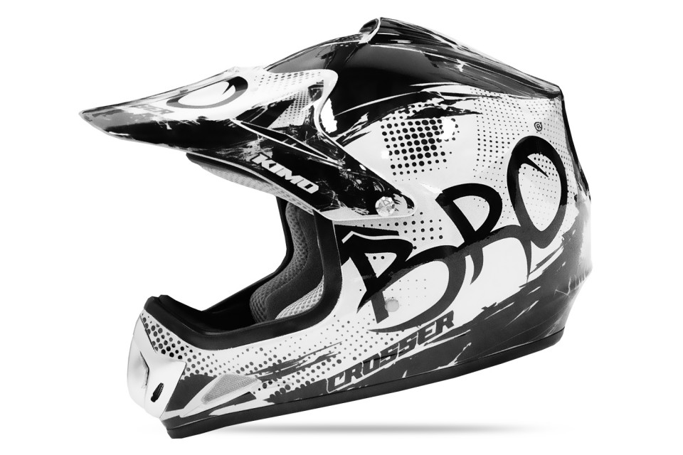 KIMO BRO Kinder Crosshelm Helm Sport White