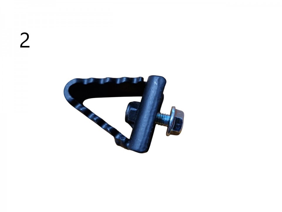 (6G3a) Rempedaal tip chroom of zwart