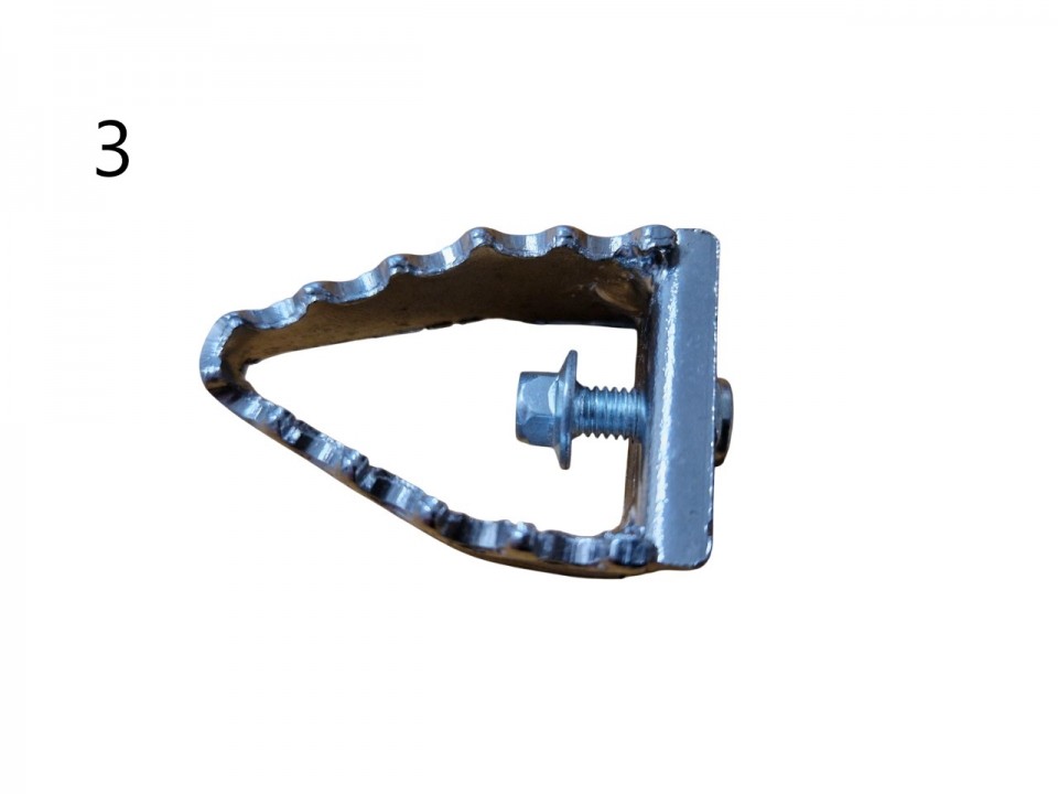 (6G3a) Rempedaal tip chroom of zwart