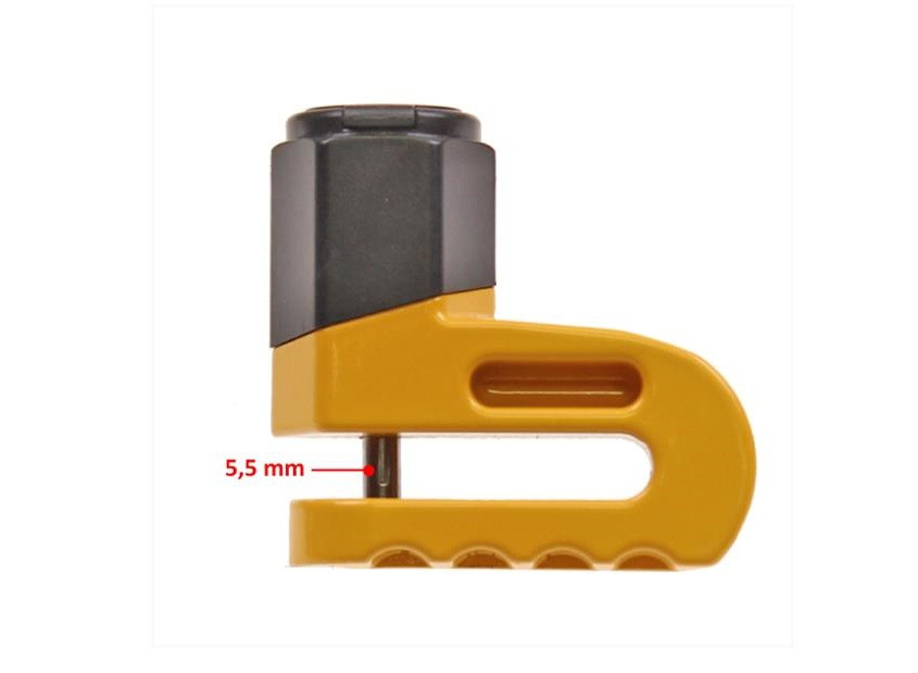 (92-2-a) Schijfremslot MKX mini 5.5mm geel