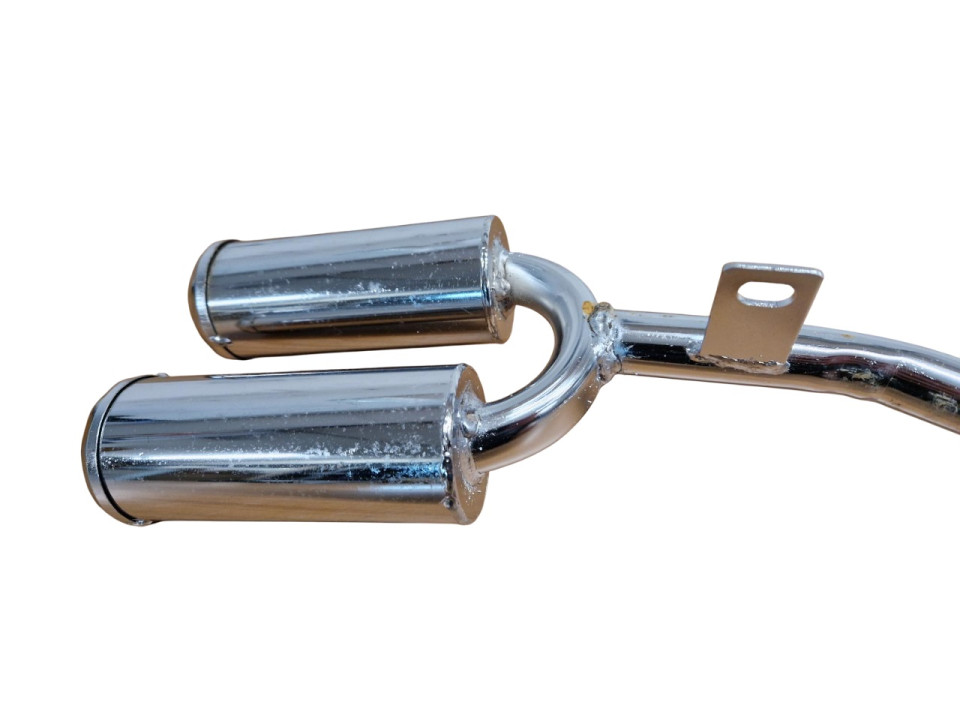 (25D4a) Uitlaat dubbele demper 2-takt