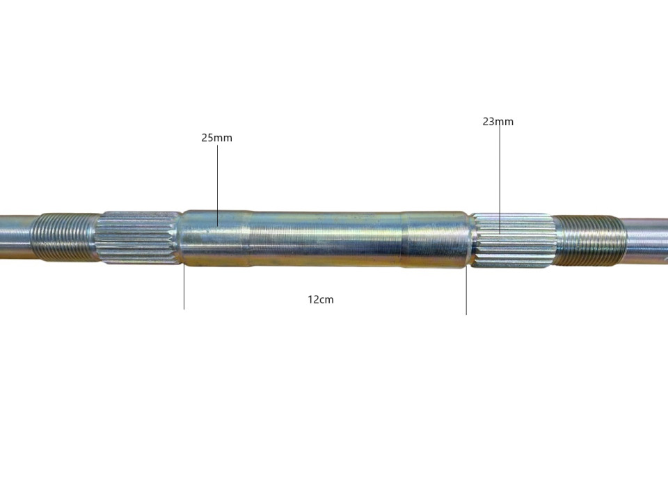 (28A2a) Achteras lengte ca. 610mm ATV