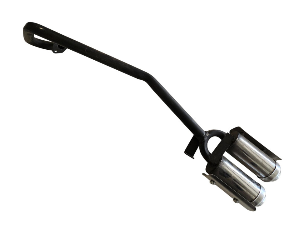 (24Z3d) Uitlaat dubbele demper Dragon 2-takt