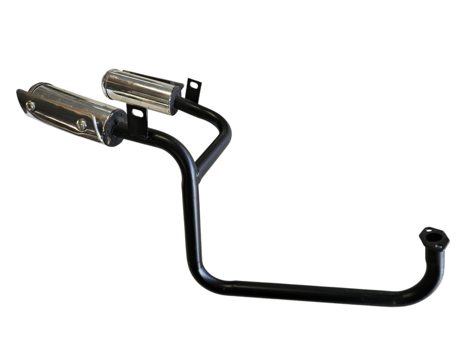 (24Z3a) Uitlaat dubbele demper 2-takt Madox