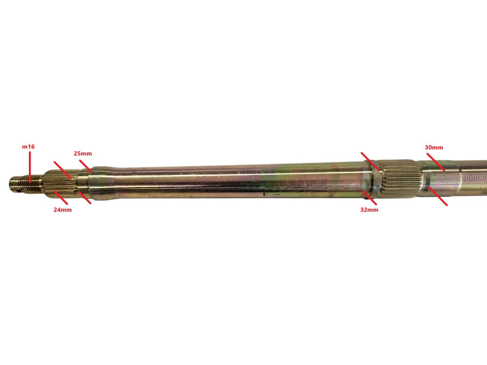 (28C4b) Achteras 125cc quad lg.740mm
