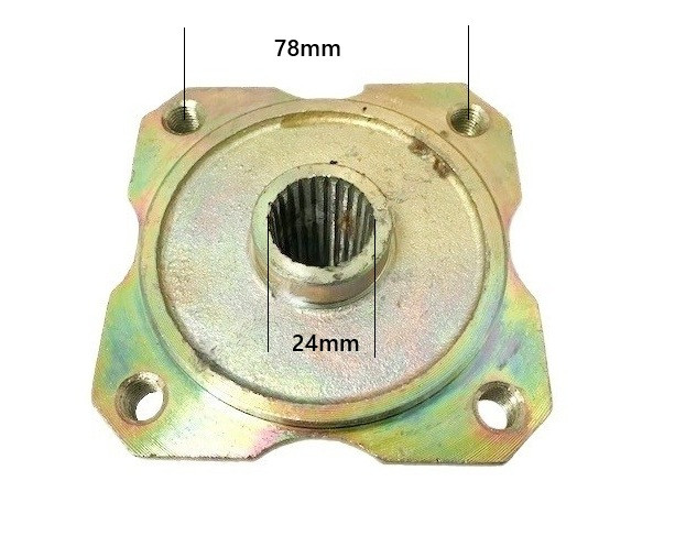 (10B5b) Wielnaaf achterzijde 4 gaats / as 24mm ATV