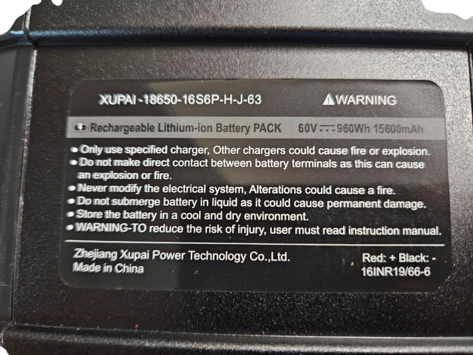 (27E2c)Lithium accu 60 volt 15.6 Ah