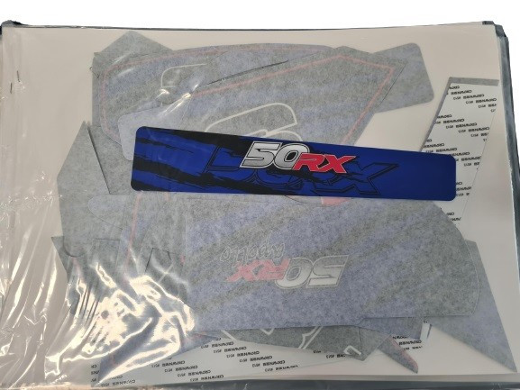 (20C2a) Stickerset 'ORION' RX50 blauw