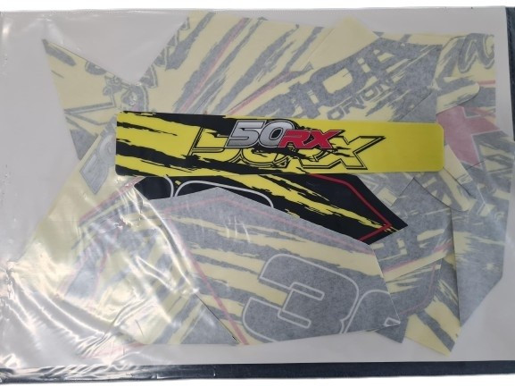 (20C2a) Stickerset 'ORION' RX50 geel