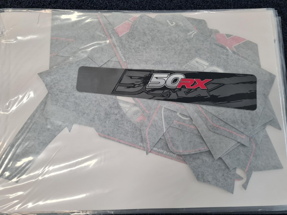 (20C2a) Stickerset 'ORION' RX50 grijs